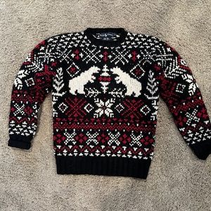 Ralph Lauren Vintage Hand Knit Wool Sweater